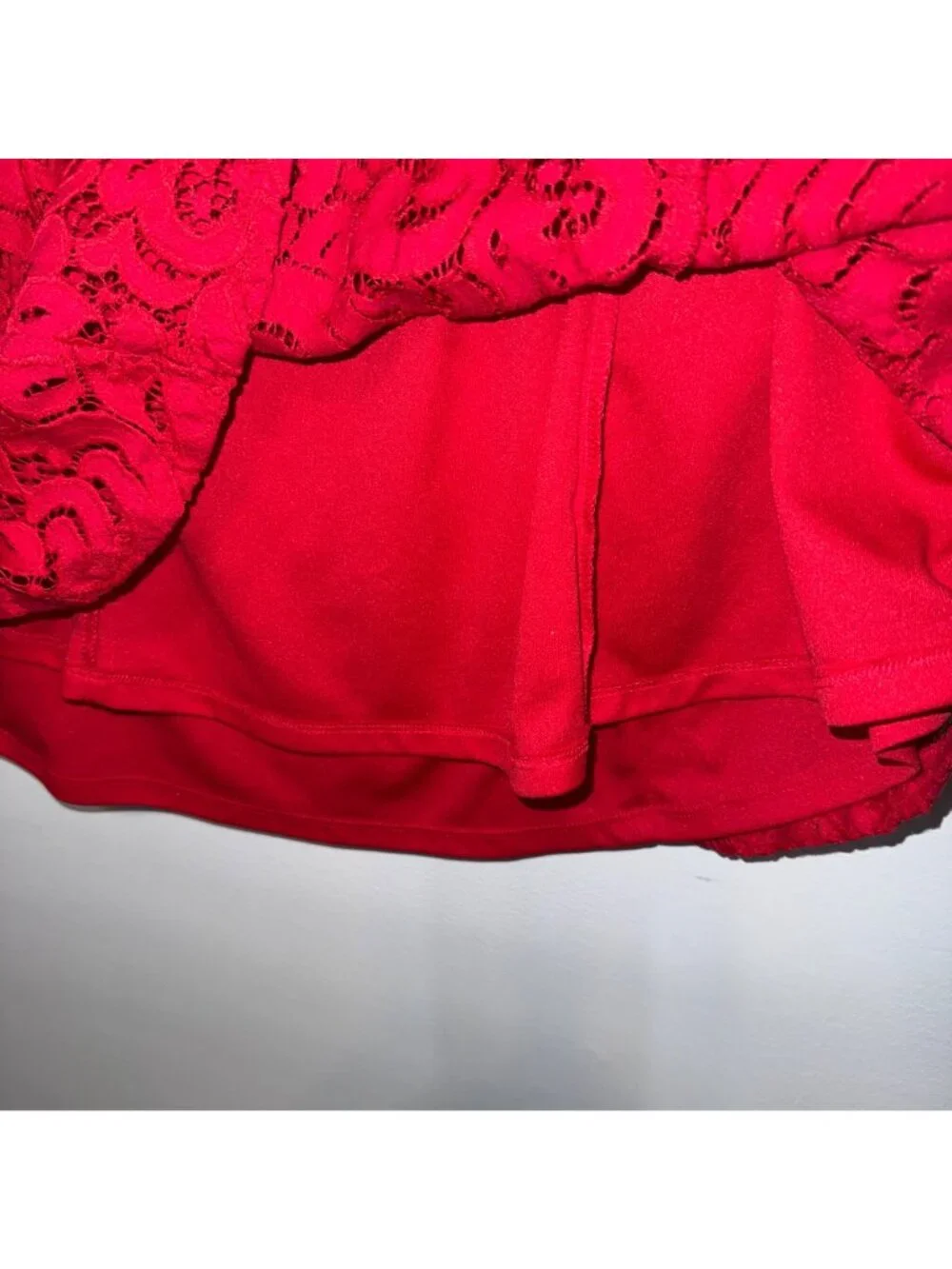 Lane Bryant Red Lace Sleeveless Tank Top Size 20 Polyester Blend Women Plus Size - Picture 6 of 6